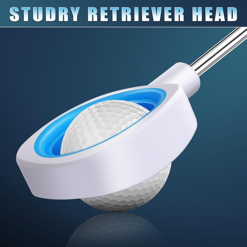 Champkey Pressure Golf Ball Retriever Performance Version - Thicken Stainless Steel Shaft with Rubber Grip Golf Retriever - Available in 9Ft / 12Ft / 14.5Ft / 16.3Ft - Image 3